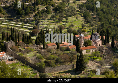 Nea Moni, alten 11. Jahrhundert byzantinische Kloster in den Bergen von Chios, Griechenland. Stockfoto