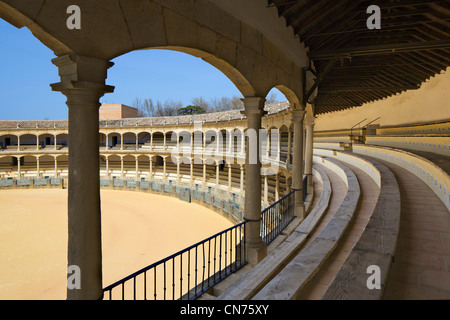 Ronda, Spanien. Die 18thC Plaza de Toros (Stierkampfarena), Ronda, Andalusien, Spanien Stockfoto