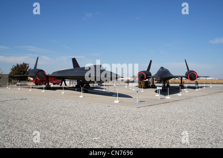 Sr-71 Blackbird Flugzeuge in der Nähe von Kalifornien palmdale Airbase. Stockfoto