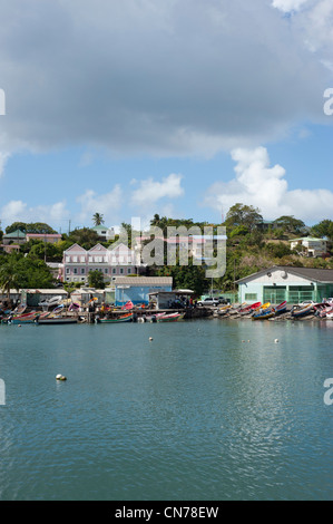 Fischerhafen in Castries, St. Lucia Stockfoto