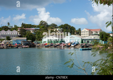 Fischerhafen in Castries, St. Lucia Stockfoto