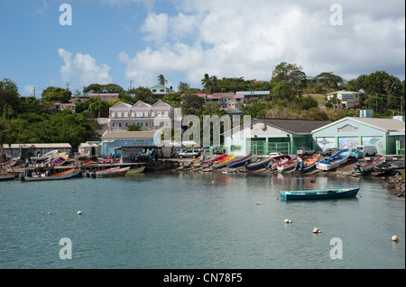 Fischerhafen in Castries, St. Lucia Stockfoto