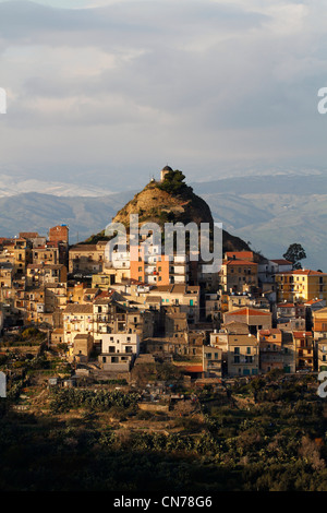 Centuripe in der Provinz Enna, Sizilien, Italien Stockfoto