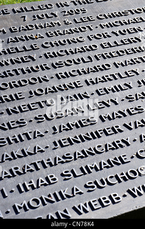 Denkmal für diejenigen getötet in der Bombenangriffe im Juli 2005, Hyde Park, London, England, UK Stockfoto