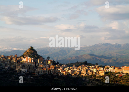 Centuripe in der Provinz Enna, Sizilien, Italien Stockfoto