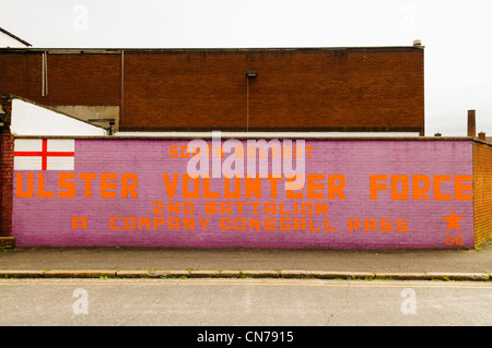 Ulster Volunteer Force Wandbild aus den Donegall Pass, Belfast Stockfoto