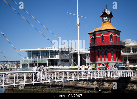 Uhrturm am V & A Waterfront - Kapstadt Stockfoto