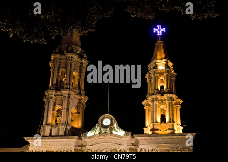 Pfarrkirche, benannt nach dem Heiligen Franz von Asisi oder San Francisco de Asis in der Nähe von Malecon in Chapala-Mexiko Stockfoto