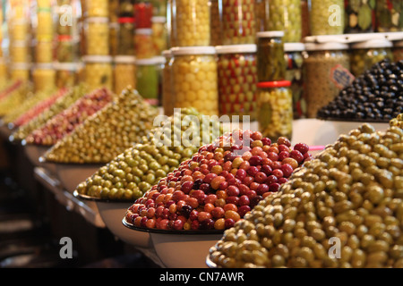 Oliven zum Verkauf Stockfoto