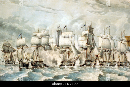 Perrys Sieg auf See Erie, Krieg von 1812. USA Stockfoto