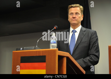 Föderale Parteivorsitzender der FDP und der deutschen Bundesrepublik Außenminister Guido Westerwelle Stockfoto