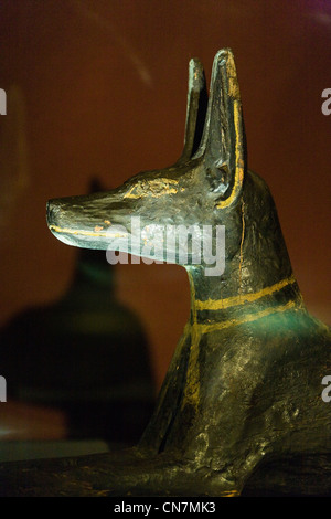 Ägypten, Unterägypten, Mittelmeerküste, Alexandria, Archäologisches Museum, Anubis statue Stockfoto