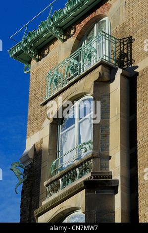 Frankreich, Paris, Castel Beranger, 14 Rue La Fontaine Gebäude im Art Nouveau Stil von Hector Guimard Stockfoto