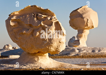 Ägypten, Unterägypten, libysche Wüste, Bahareyya Oase, Weiße Wüste Stockfoto