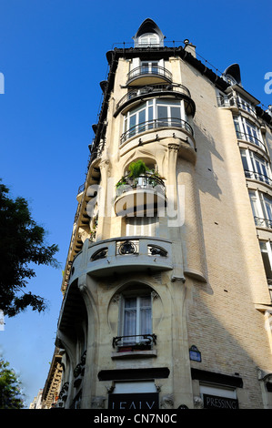 Frankreich, Paris, 142 Avenue de Versailles Gebäude im Art Nouveau Stil von Hector Guimard Stockfoto