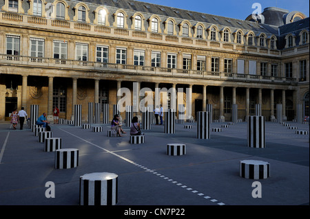 Frankreich, Paris, Palais Royal, Buren-Spalte Stockfoto