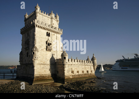 Belém Turm, Torre de Belém, Lissabon, Portugal Stockfoto