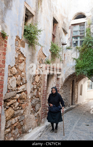 Griechenland, Insel Chios, das mittelalterliche Dorf Olympi ist Teil des Mastikochoria (Mastix produzieren Dörfer) Stockfoto