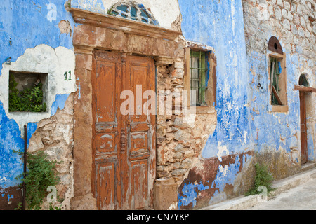 Griechenland, Insel Chios, das mittelalterliche Dorf von Vessa ist Teil des Mastikochoria (Mastix produzieren Dörfer) Stockfoto