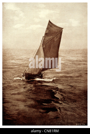 Segeln Segeln Edwardian Ära 1900 Stockfoto