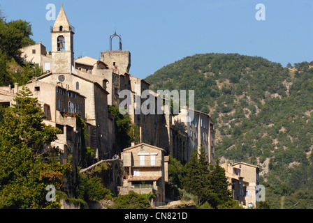 Frankreich, Drome, Drôme Provencale, Montbrun-Les-Bains, Les Plus Beaux Dörfer de France (The Most Beeautiful Dörfer gekennzeichnet Stockfoto