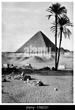 1917 große Pyramide von Gizeh Stockfoto