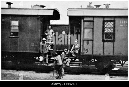 1917 deutscher Häftlinge bei der Arbeit auf die Transsibirische Eisenbahn Stockfoto