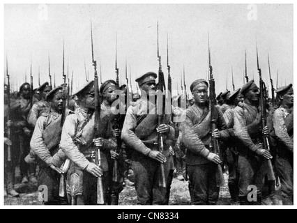 1917-Armee militärische Regiment 1. Weltkrieg Truppen Warschau Polen zu verteidigen Stockfoto