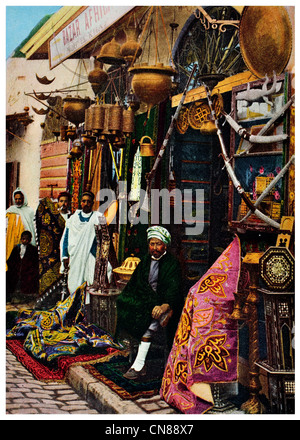 Erste veröffentlichte 1915 Mameluke Shop Markt Handel Verkäufer Einzelhandelskaufmann Stockfoto