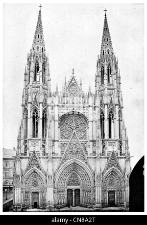 Zuerst veröffentlicht 1915 Kirche von St-Ouen Rouen Frankreich Stockfoto