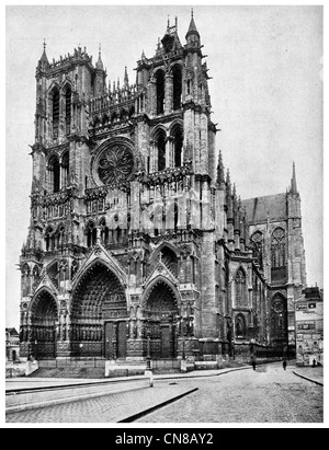 Erste veröffentlichte 1914 The Kathedrale von Notre Dame von Amiens Frankreich Stockfoto