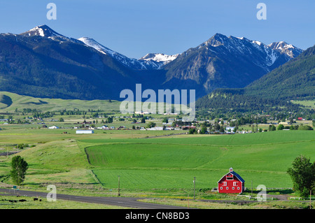 Wallowa-Tal und den Wallowa-Bergen im Nordosten Oregon. Stockfoto