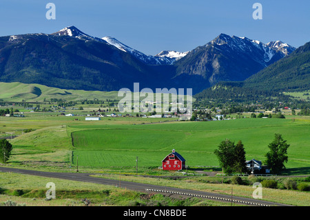 Wallowa-Tal und den Wallowa-Bergen im Nordosten Oregon. Stockfoto