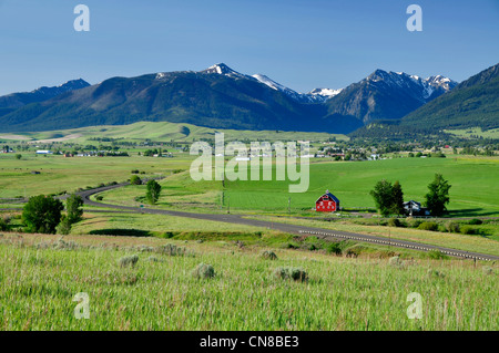 Wallowa-Tal und den Wallowa-Bergen im Nordosten Oregon. Stockfoto