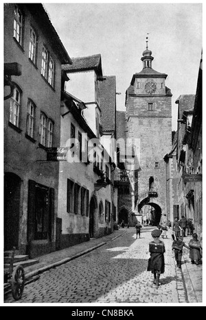 Zuerst veröffentlicht 1914 White Tower Weisser Rotenburg A.d. Fulda Stockfoto