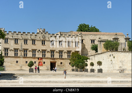 Frankreich, Vaucluse, Avignon, Place du Palais des Papes, bischöfliche Ensemble zum Weltkulturerbe der UNESCO, Musee du Petit Stockfoto