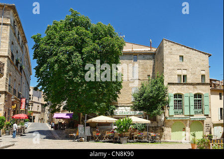 Frankreich, Herault, Pezenas, Gambetta Ort im Herzen der Altstadt Stockfoto