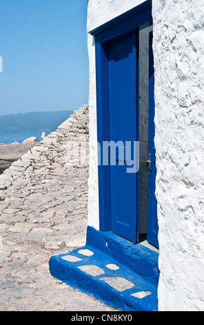 Traditionelle griechische Insel Anblick und Farben Stockfoto