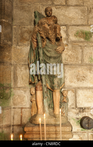 Frankreich, Saint Ronan Finistere, Locronan, beschriftete Les Plus Beaux Dörfer de France (The Most schöne Dörfer von Frankreich) Stockfoto