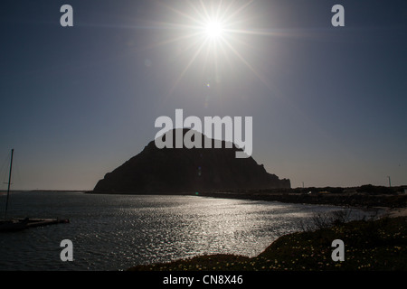 Morro Bay und Morro Rock in Kalifornien Stockfoto