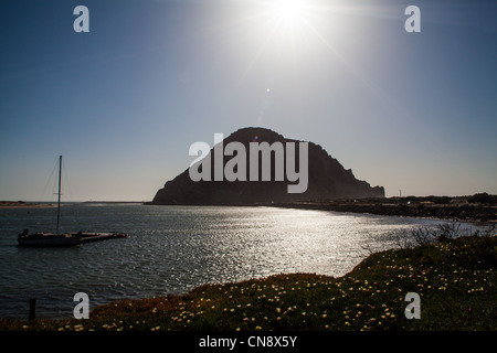 Morro Bay und Morro Rock in Kalifornien Stockfoto