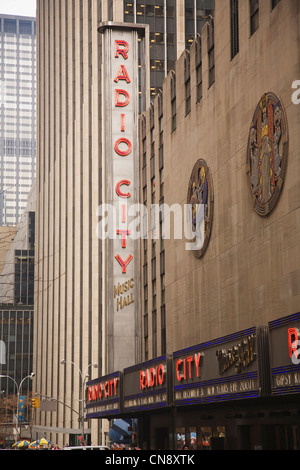 Radio City Music Hall, Rockefeller Center, Manhattan, New York City, New York, USA Stockfoto