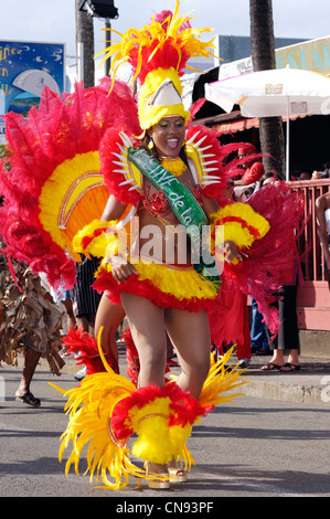 France, Martinique (Französische Antillen), Fort de France, Königin von Samba-Verkleidung im Karneval Stockfoto