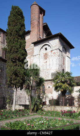 Frankreich, Tarn, Albi, der Bischofsstadt, Weltkulturerbe der UNESCO, der Klostergarten der Kirche Saint Salvi Stockfoto