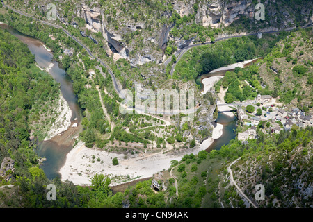 Frankreich, Lozere, Saint Chely du Tarn, Gorges du Tarn Stockfoto