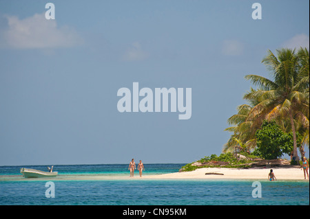 Panama, San Blas Archipel, autonome Gebiet Kuna Yala, Achutupu Insel Los Perros, eines 378 Inseln Stockfoto