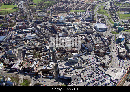 Luftaufnahme von Doncaster Stadtzentrum Stockfoto