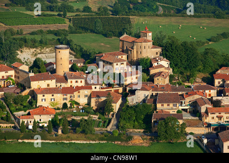 Frankreich, Rhone, Beaujolais, Les Pierres Dorees Oingt, Les Plus Beaux Dörfer de France (The Most Beautiful Dörfer gekennzeichnet Stockfoto