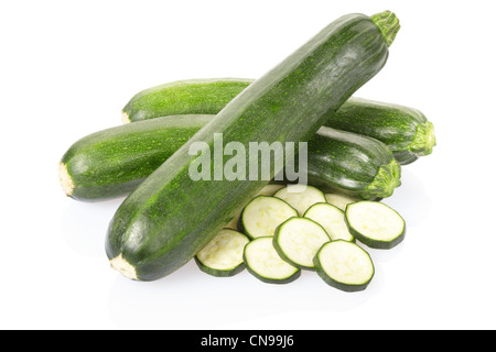 Zucchini Zucchini in Scheiben geschnitten Stockfoto