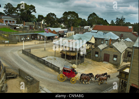 Australien, Victoria, Ballarat, Sovereigh Hill, Gold Mine museum Stockfoto